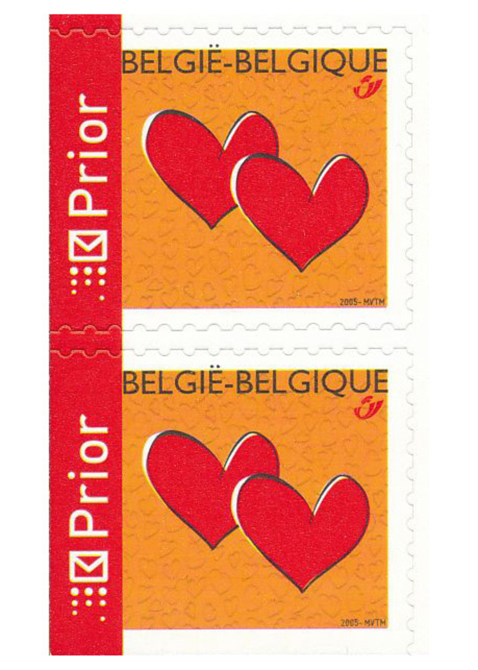 Thème Mariage - Carnet de 10 timbres autocollants - Tarif 1, Belgique