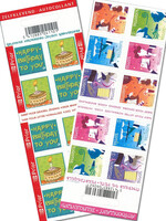 Thème ANNIVERSAIRE - 10 timbres autocollants - Tarif 1, Belgique