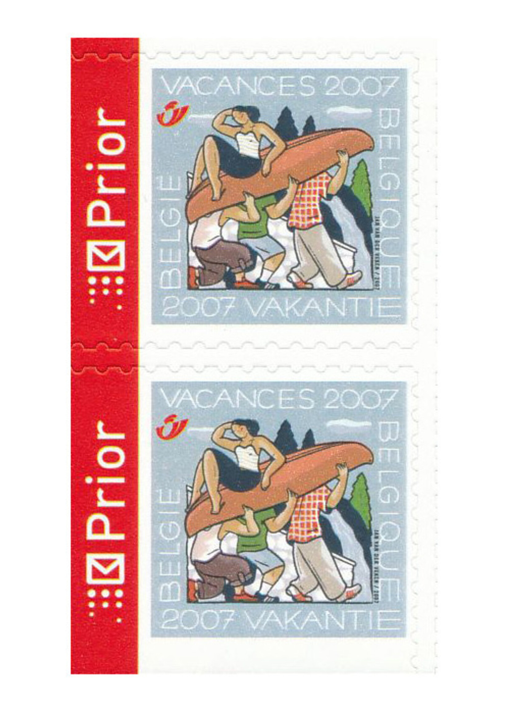 Thème Vacances - Carnet de 10 timbres autocollants - Tarif 1, Belgique