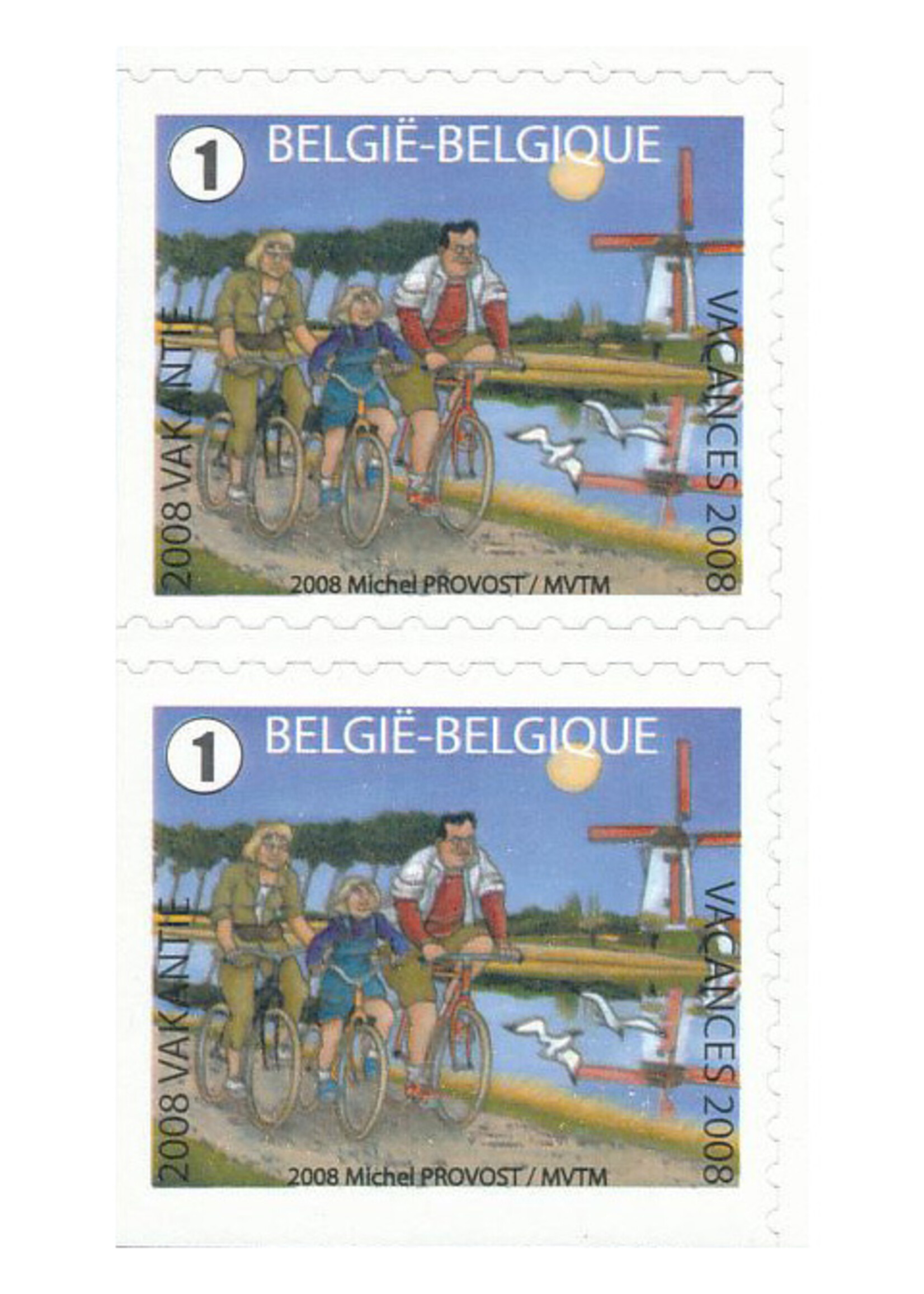 Thème Vacances - Carnet de 10 timbres autocollants - Tarif 1, Belgique