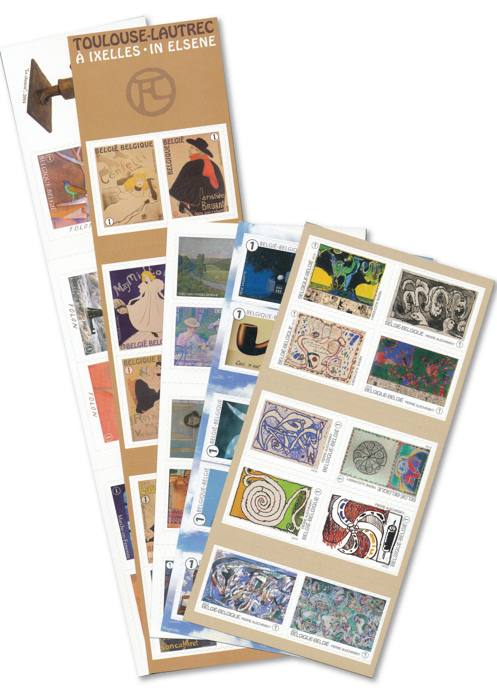 Thème d'Art - Carnet de 10 timbres autocollants - Tarif 1, Belgique