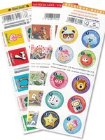 Thème DESSINS ANIMÉS - 10 timbres autocollants - Tarif 1, Belgique