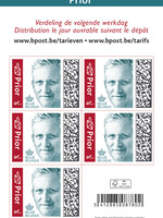 10 timbres PRIOR autocollants - Tarif 1, Belgique