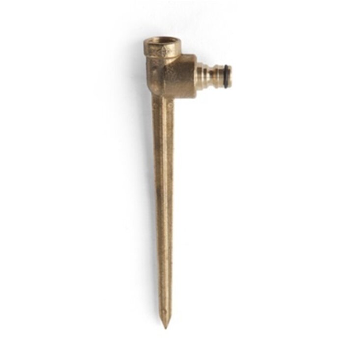 De Wiltfang Sproeiervoet grondpen - Messing - Laag