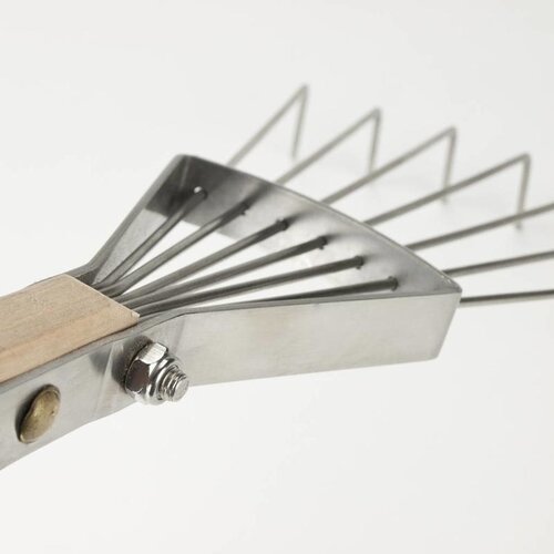 Sneeboer Bladhark RVS - 7 tanden - 158 cm - Border hark