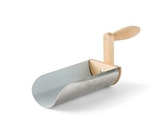 De Wiltfang Dakgootschep - RVS en beukenhout - 34,5 cm