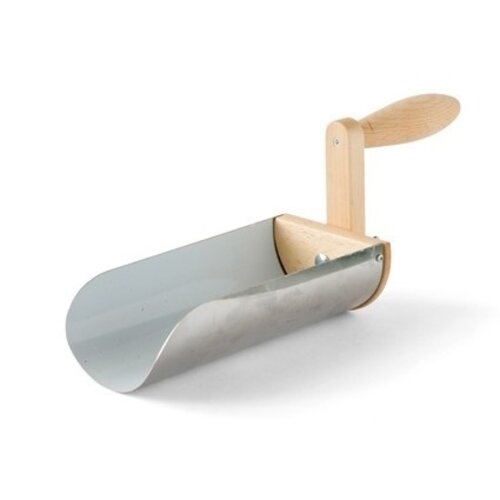 De Wiltfang Dakgootschep - RVS en beukenhout - 34,5 cm