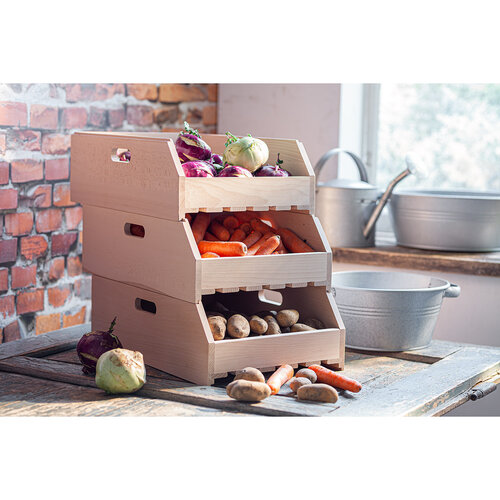De Wiltfang Fruitkistje stapelbaar - Beukenhout
