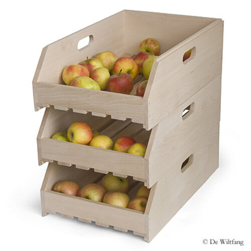 De Wiltfang Fruitkistje stapelbaar - Beukenhout