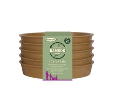 Haxnicks Bloempot Bamboe schotel - Terracotta - Diverse maten - 100% biologisch afbreekbaar