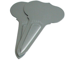 De Wiltfang Steeketiket Victoriaans 6 cm  - Aluminium - 10 stuks