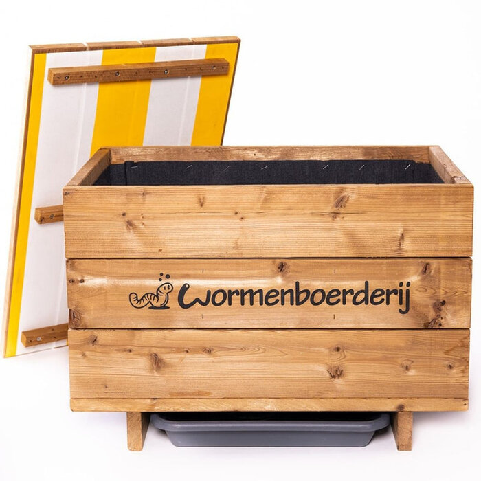 Wormenboerderij Wormenhotel hout - Gerecycled