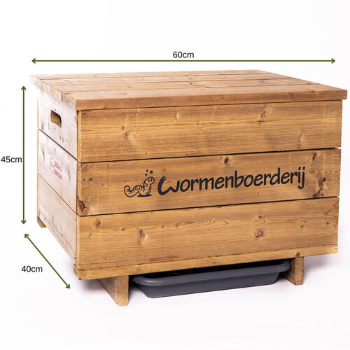 Wormenboerderij Wormenhotel hout - Gerecycled