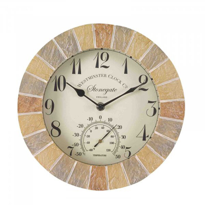 Smart Garden Products Stonegate Crème Wandklok - 2 in 1 - 25 cm