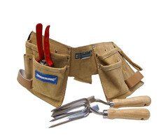 Silverline Gereedschapsriem - 8 of 11 vakken - Leer