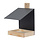 Milaan vogelvoederhuisje muur - 2 kleuren - Stalen dak