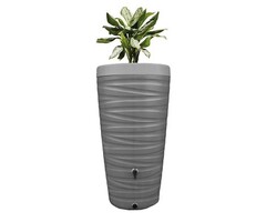 Prosperplast Maze regenton - 240 liter - Grijs - Inclusief plantenbak