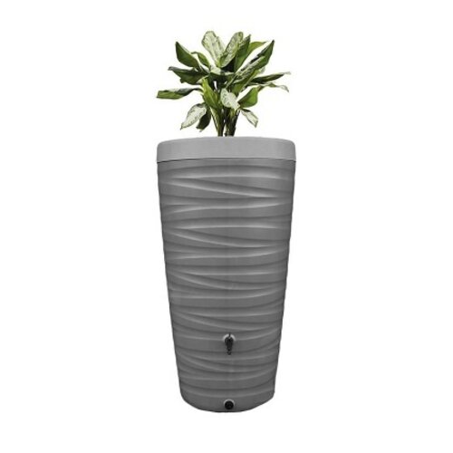 Prosperplast Maze regenton - 240 liter - Grijs - Inclusief plantenbak