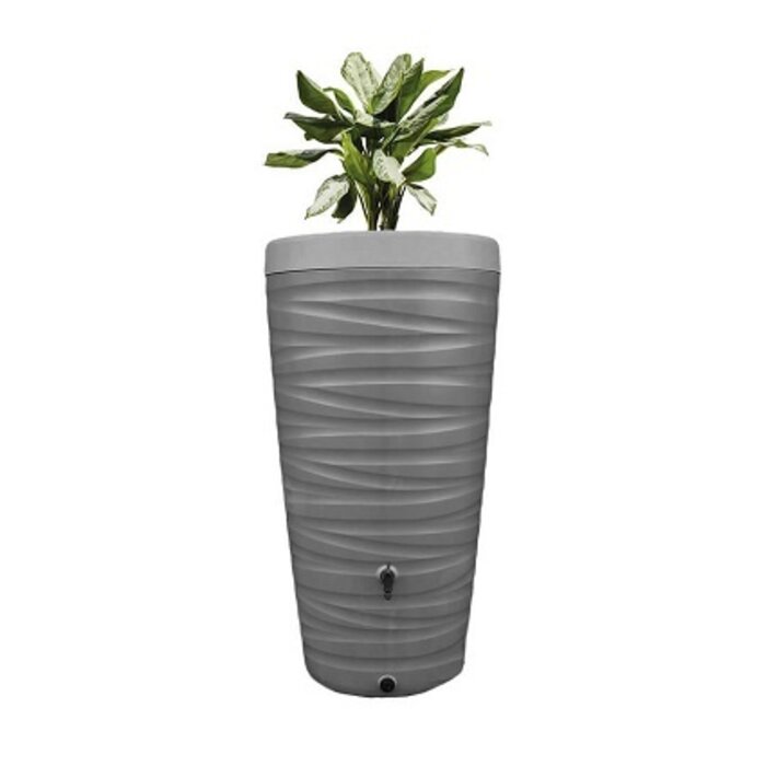 Prosperplast Maze regenton - 240 liter - Grijs - Inclusief plantenbak