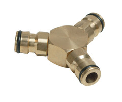 Silverline Koppelstuk splitser - 2 uitgangen - Messing