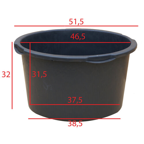 Meuwissen Agro Boomkuip 45 liter - 51,5 x 32 cm - Zwart polyetheen