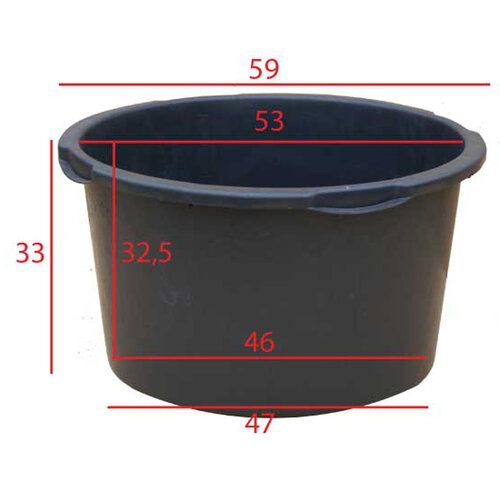 Meuwissen Agro Boomkuip 65 liter - 59 x 33 cm - Zwart polyetheen