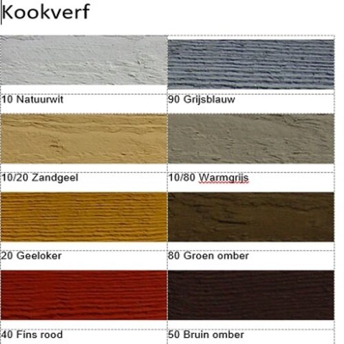 Uula Kleurkaart - Kookverf / Verfolie en Lijnverfolie