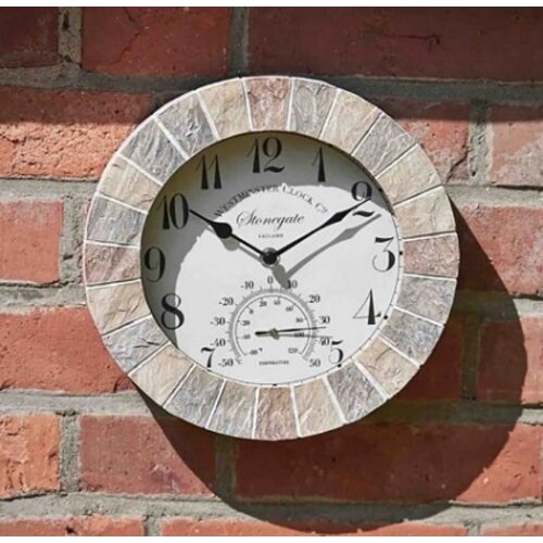 Smart Garden Products Stonegate Crème Wandklok - 2 in 1 - 25 cm