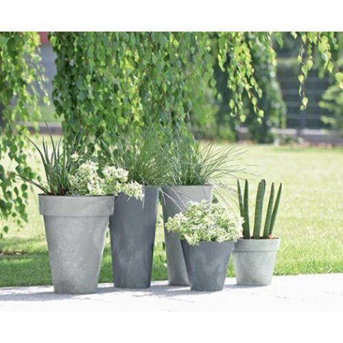 Prosperplast Bloempot Cube - 100% gerecycled kunststof - Diverse maten en kleuren - Beton effect