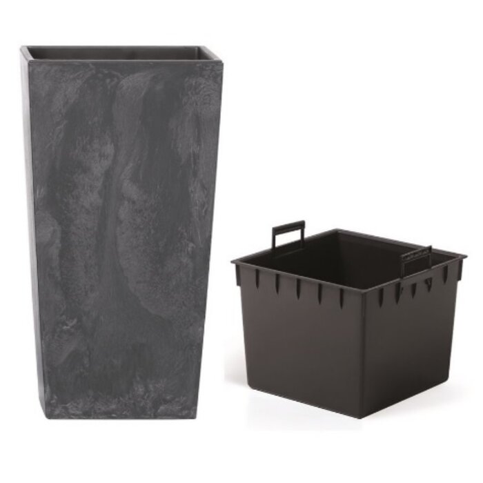 Prosperplast Urbi Square bloempot - Vierkante hoge bloempot - Kunststof - 5 maten - 3 kleuren - Binnen en buiten