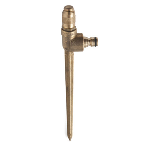 De Wiltfang Sproeiervoet grondpen - Messing - Laag