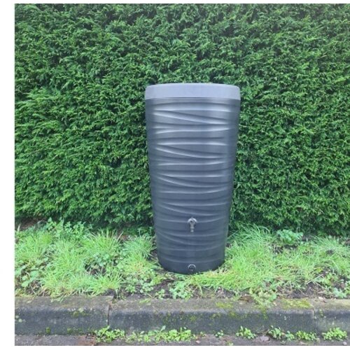 Prosperplast Maze regenton - 240 liter - Antraciet - Inclusief plantenbak
