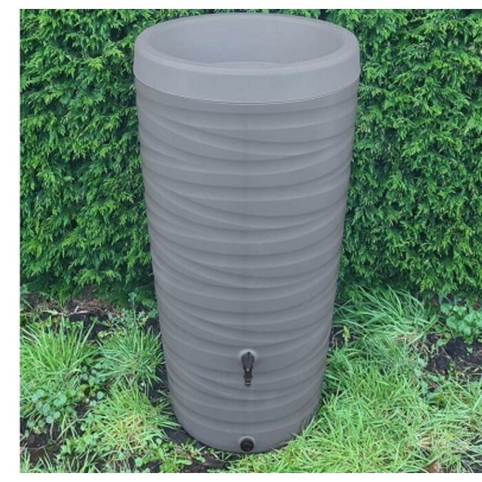 Prosperplast Maze regenton - 240 liter - Grijs - Inclusief plantenbak