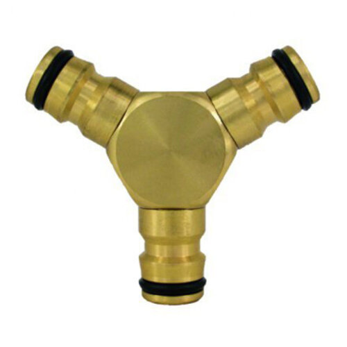 Silverline Koppelstuk splitser - 2 uitgangen - Messing