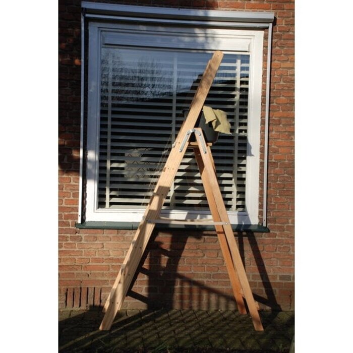 Van Eldik ladders Houten plateautrap - Stahoogte:  60 tot 240 cm - 3 tot 12 treden