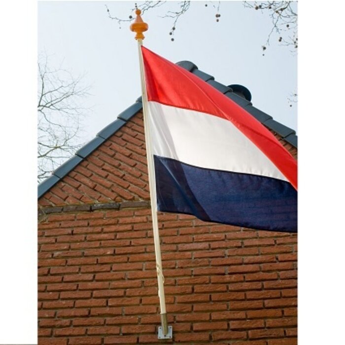 De Wiltfang Vlaggenstokhouder 32 mm - Aluminium - 8,5 x 8,5 cm