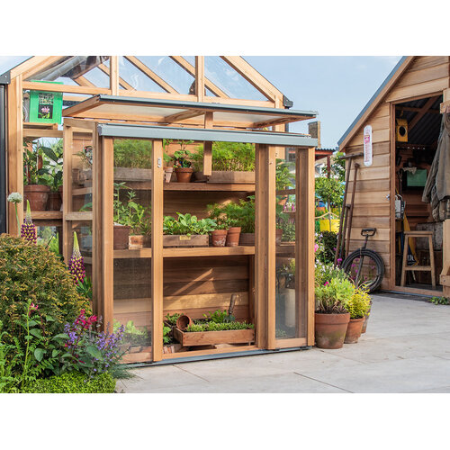 De Wiltfang Red cedar minikas - Staand - 128 x 74,5 x 139 cm