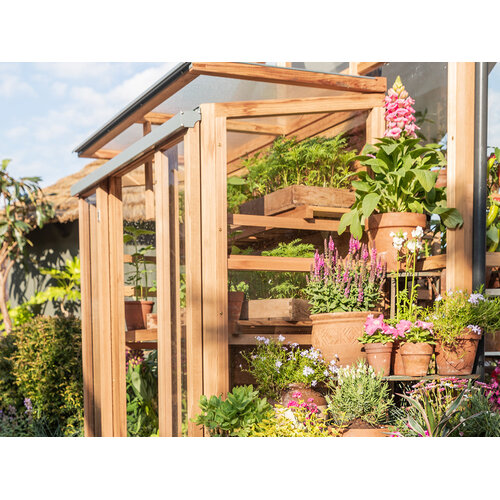 De Wiltfang Red cedar minikas - Staand - 128 x 74,5 x 139 cm