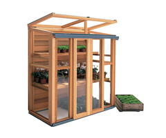 De Wiltfang Red cedar minikas - Staand - 128 x 74,5 x 139 cm