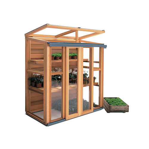 De Wiltfang Red cedar minikas - Staand - 128 x 74,5 x 139 cm