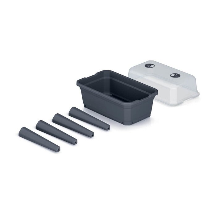 Prosperplast Kweektafel voor kruiden en groenten - 60 x 75 cm - Antraciet