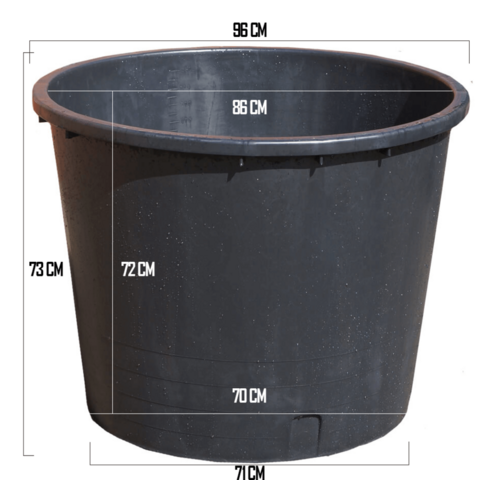 Meuwissen Agro Boomkuip 350 liter - 96 x 73 cm - Zwart polyetheen