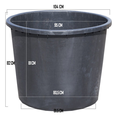 Meuwissen Agro Boomkuip 500 liter - 104 x 82 cm - Zwart polyetheen