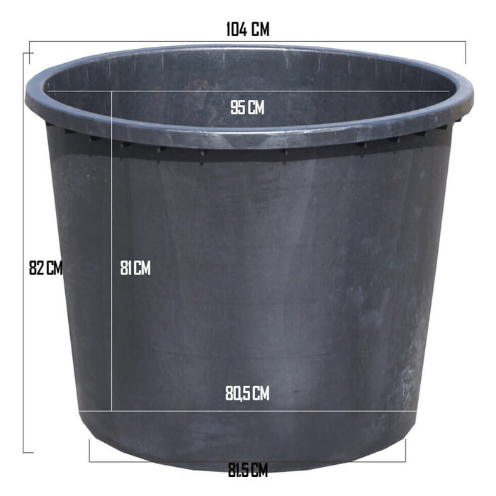 Meuwissen Agro Boomkuip 500 liter - 104 x 82 cm - Zwart polyetheen