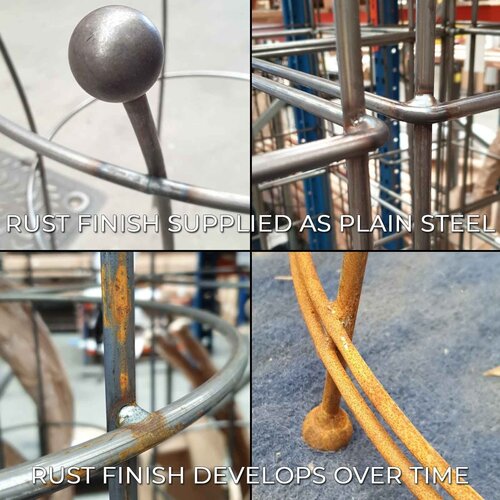 Harrod Plantensteun rond - Roest - Diverse maten - 8 mm staal - 5 jaar garantie