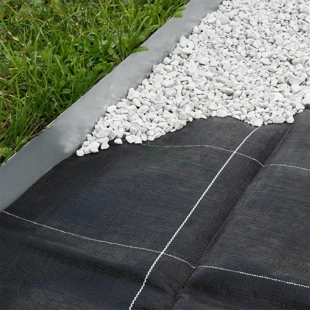 Meuwissen Agro Anti-worteldoek - 5 meter lengte - Zwart 100 grams - 25 x 25 mm vakverdeling