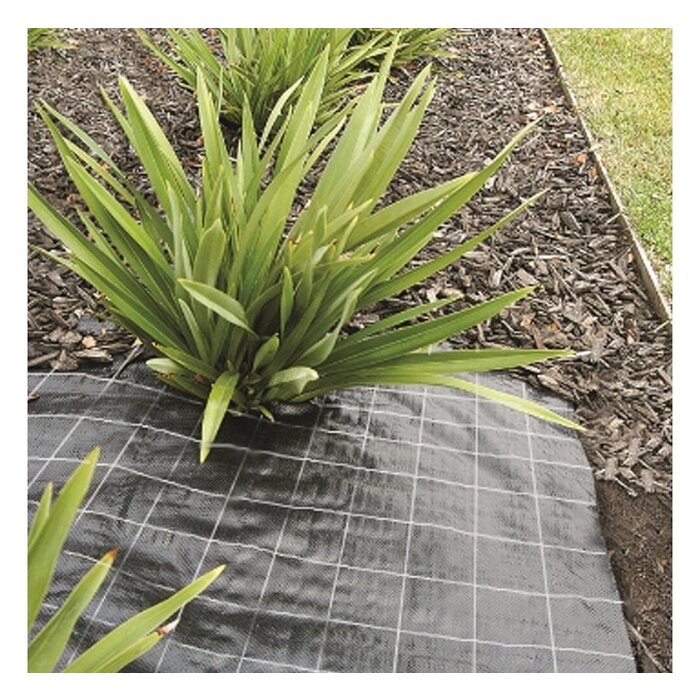 Meuwissen Agro Anti-worteldoek - 5 meter lengte - Zwart 100 grams - 25 x 25 mm vakverdeling