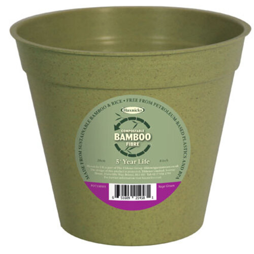 Haxnicks Bamboe bloempot - Groen - S t/m XXL - 100% biologisch afbreekbaar