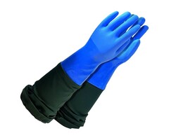 Rostaing Vijverhandschoenen Blauw - 60 cm - PVC en katoen