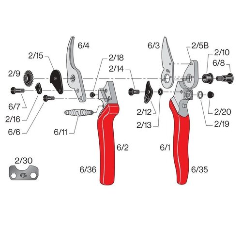 Felco 6/4 smal ondermes - Voor Felco 6 en 12
